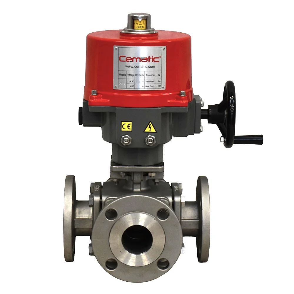 Válvula de Bola 3 vías en Acero Inoxidable 316 Bridas ANSI 150 - Image 3