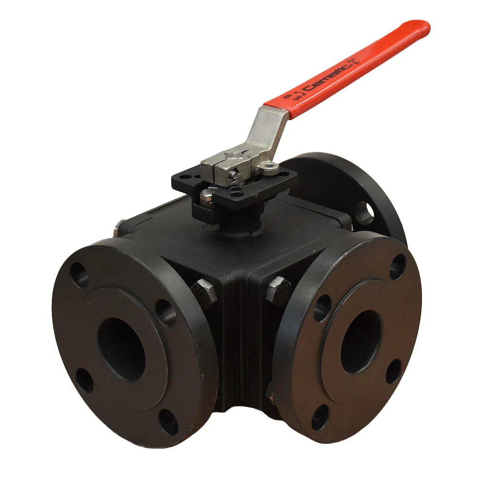 Válvula de Bola 3 Vías Cuerpo en Acero Carbono (WCB) Bridas ANSI 150 - Image 3